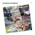 RELXTIME Inflatable Outdoor Hot Tub for 6 Person Square Spa with 120 Bubble Jets, Filter Cartridges