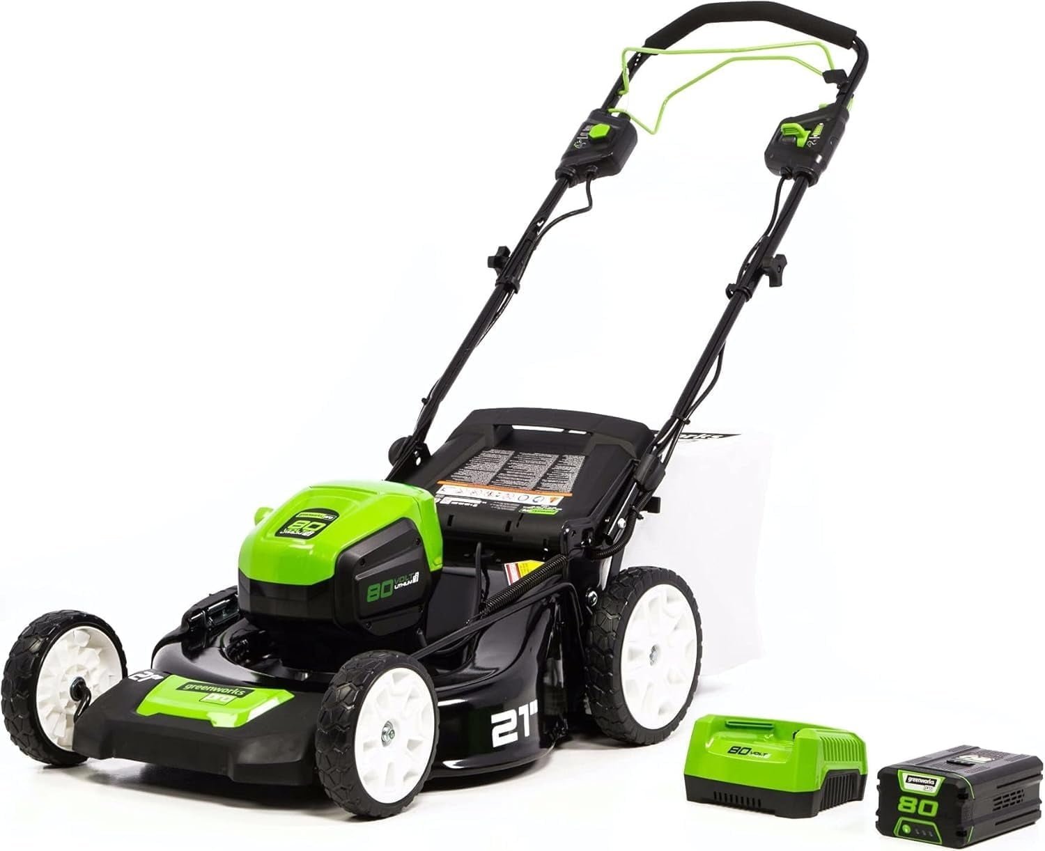 Greenworks Pro 80V 21-Inch Brushless Self-Propelled Lawn Mower, 4Ah Battery Included MO80L410
