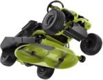 RYOBI 38 in. 100Ah Battery Rear Engine Electric Riding Lawn Mower and Bagging Kit