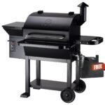 Z GRILLS Powerhouse 1056 sq.in Black Pellet Grill & Smoker 10002B with PID Controller, Foldable Front Shelf and Rain Cover