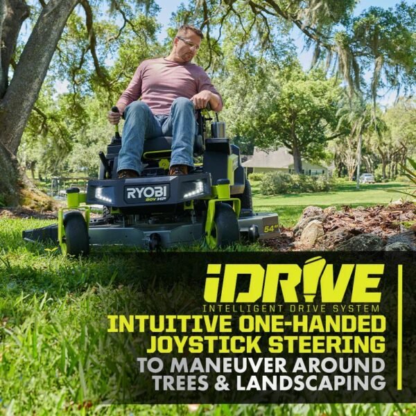 80V Max HP Lithium 54″ Brushless Electric Zero Turn Lawn Mower