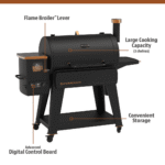 Pit Boss Pellet Smoker, Savannah 1500 Square Inch Wood Fired Pellet Grill, Onyx Series