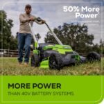 Greenworks 60V 25" Cordless Brushless Self-Propelled Mower + Two (2) 4.0Ah Batteries & Dual Port Charger
