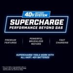 HART 40-Volt 21-inch Supercharge 3-in-1 Self-Propelled Mower Kit, (2) 6.0Ah Lithium-Ion Batteries