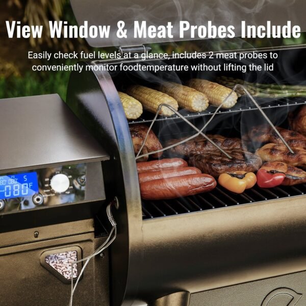 Z GRILLS Backyard Warrior 697 sq.in 8-in-1 Wood Pellet Grill Smoker with PID V3.0 Technology, LCD Screen, Meat Probes and Rain Cover
