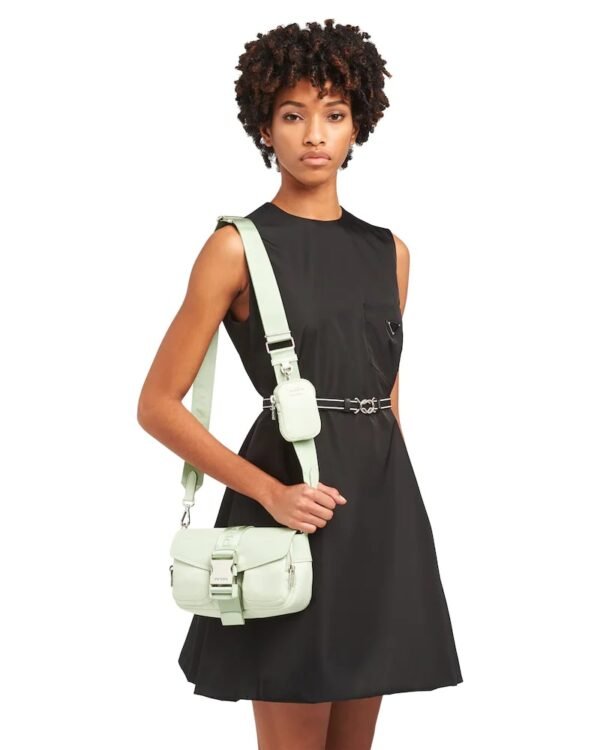 Prada Pocket Nylon and Brushed Leather Bag