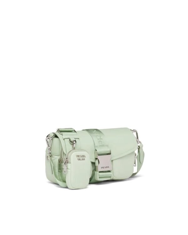 Prada Pocket Nylon and Brushed Leather Bag