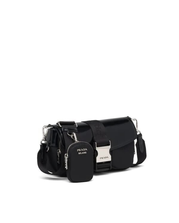 Prada Pocket Nylon and Brushed Leather Bag