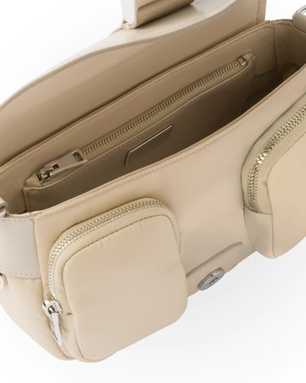 Prada Pocket Nylon and Brushed Leather Bag