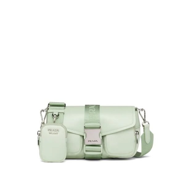 Prada Pocket Nylon and Brushed Leather Bag