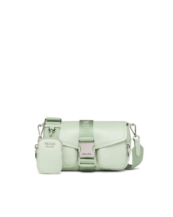 Prada Pocket Nylon and Brushed Leather Bag