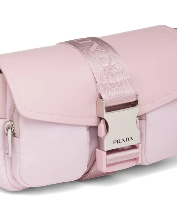 Prada Pocket Nylon and Brushed Leather Bag