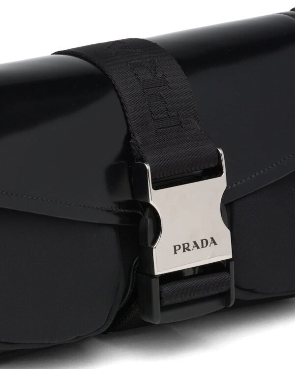 Prada Pocket Nylon and Brushed Leather Bag