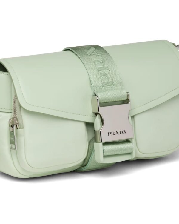 Prada Pocket Nylon and Brushed Leather Bag