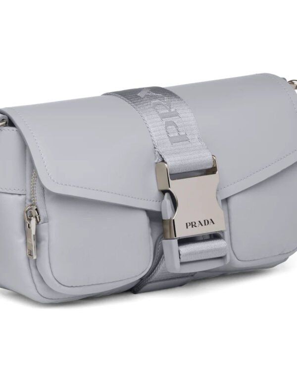 Prada Pocket Nylon and Brushed Leather Bag