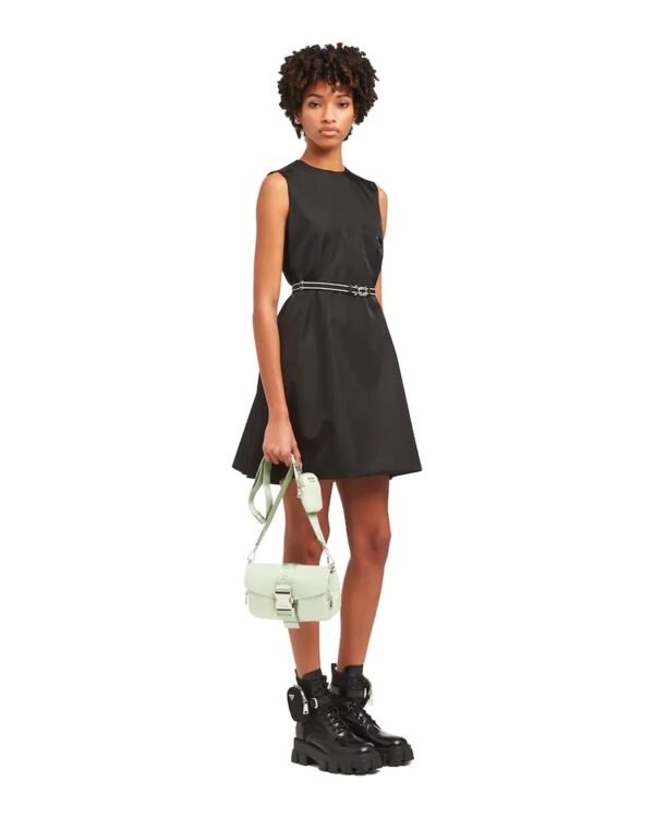 Prada Pocket Nylon and Brushed Leather Bag