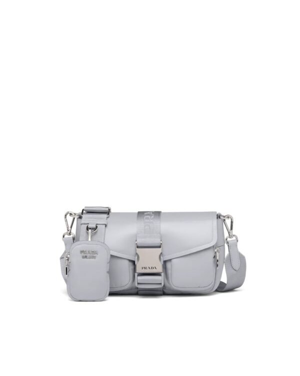 Prada Pocket Nylon and Brushed Leather Bag