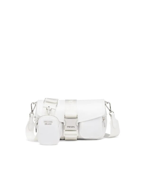 Prada Pocket Nylon and Brushed Leather Bag
