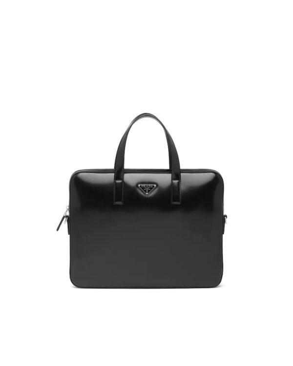 Prada Brushed Leather Briefcase