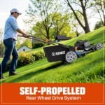 SENIX Self-Propelled Gas Lawn Mower, 22in Cutting Blade / 23in Cutting Deck, 150 cc 4-Cycle Made in Briggs & Stratton Engine , 3-In-1, 6-Position Adjustment, 11in Rear Wheels, LSSG-H3