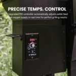 Z GRILLS Powerhouse 1056 sq.in Black Pellet Grill & Smoker 10002B with PID Controller, Foldable Front Shelf and Rain Cover