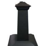 Sunnydaze 57" 360-Degree View Steel Wood-Burning Chiminea with Grate, Poker, and Cover