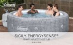 Coleman Sicily AirJet Inflatable Hot Tub w/ Cover w/ Pump #P09144