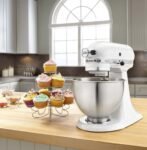 KitchenAid Classic Series 4.5-Quart Tilt-Head Stand Mixer, White, K45SSWH
