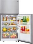 LG 20 cu. ft. 30 Inch Wide Top Freezer Refrigerator - Stainless Steel