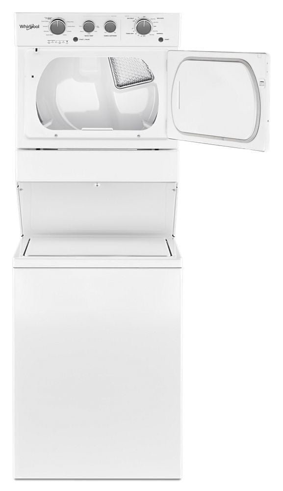 Whirlpool 3.5 Cu. Ft. Stacked Electric Laundry Center with 9 Wash Cycles and AutoDry System, White