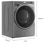 Whirlpool WFW6720RR, 27-Inch, 5.0 cu. ft. Smart Front Load Washer,  FreshFlow Vent System, Silver