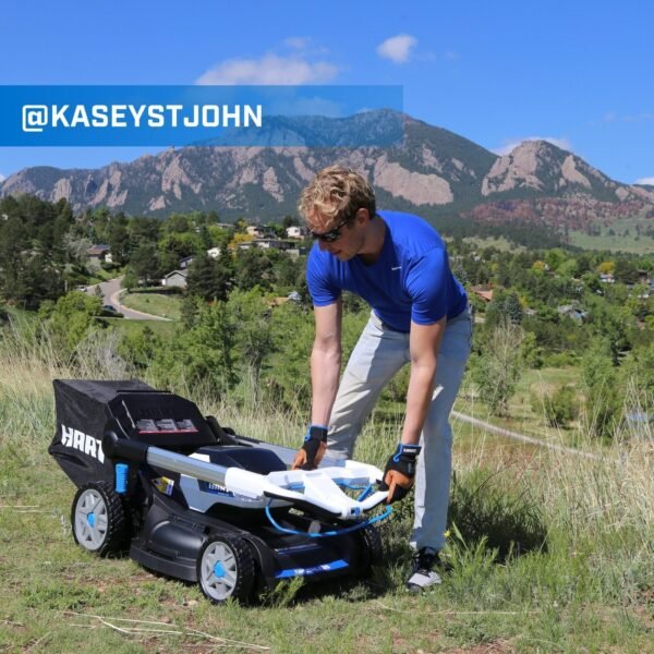 HART 40-Volt 21-inch Supercharge 3-in-1 Self-Propelled Mower Kit, (2) 6.0Ah Lithium-Ion Batteries