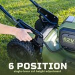Green Machine 62V 23-Inch Self-Propelled Brushless Cordless Electric Lawn Mower, Includes Two 4.0Ah Batteries and Rapid Charger