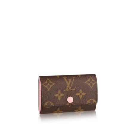 Louis Vuitton 6 KEY HOLDER Rose Ballerine