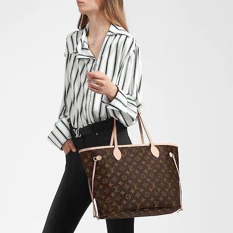 Louis Vuitton NEVERFULL MM Bag Cerise Red