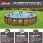 Coleman Power Steel 22′ x 52 Round Above Ground Pool Set