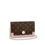 Louis Vuitton FLORE CHAIN WALLET Rose Ballerine Pink