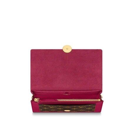 Louis Vuitton FLORE CHAIN WALLET Fuchsia