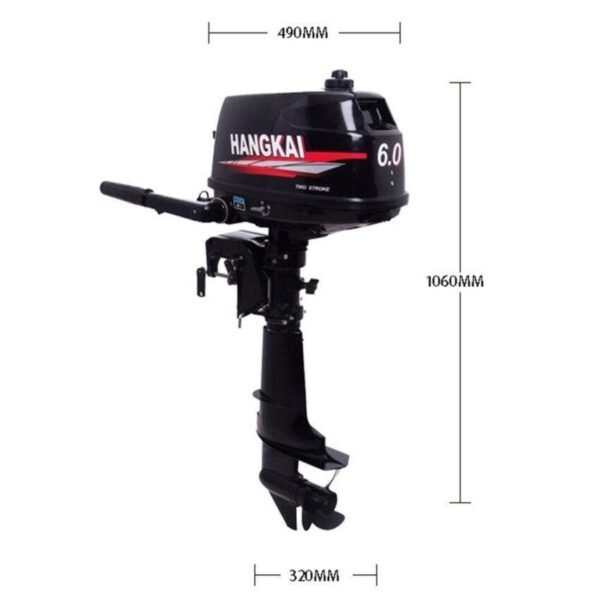 Hangkai Water Cooled 2 Stroke 6HP Outboard Motor Petrol Powered Engine