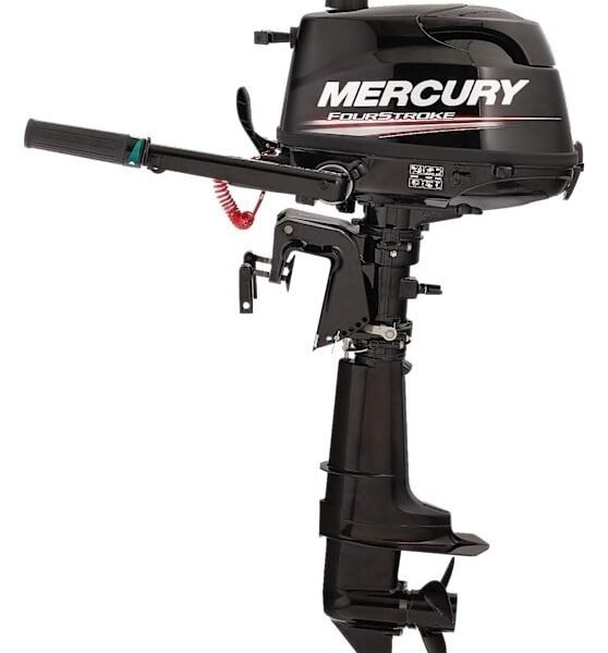Mercury 5hp Tiller FourStroke Outboard Motor – 15″ Shaft, Manual Tilt/Trim, Manual Start