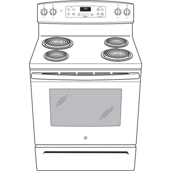 GE 30″ Freestanding Electric Range JB256DMBB