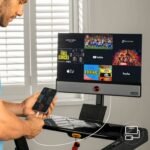 Yesoul T1M Plus Smart Folding Treadmill with 21.5 inch Touchscreen, Brushless Quiet Motor, 3-Level Incline, 9 Mph, App Sync & Space-Saving Design for