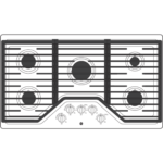 36 In. 5 Burners Gas Range