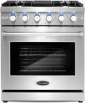 Cosmo 30 in. 4.5 Cu. Ft. Gas Range with 5 Sealed Burners, Convection Oven,