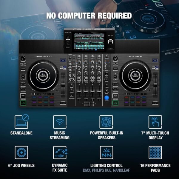 Denon DJ SC LIVE 4 4-Deck Standalone DJ