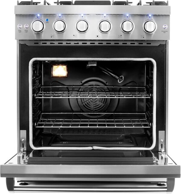 Cosmo 30 in. 4.5 Cu. Ft. Gas Range with 5 Sealed Burners, Convection Oven,