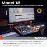 Tascam Model 12 All-in-One 12-track Digital Multitrack Mixing and Recording Studio, Mixer, USB Audio Interface and DAW Controller