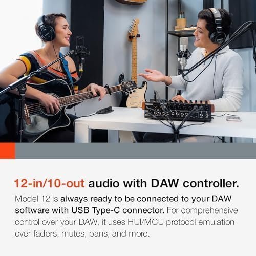 Tascam Model 12 All-in-One 12-track Digital Multitrack Mixing and Recording Studio, Mixer, USB Audio Interface and DAW Controller