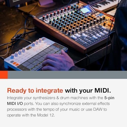 Tascam Model 12 All-in-One 12-track Digital Multitrack Mixing and Recording Studio, Mixer, USB Audio Interface and DAW Controller