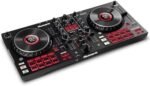 Numark Mixtrack Platinum FX Serato DJ Controller with Jog Wheel Displays, 4 Decks, Mixer, Effects Paddles and (Audio Interface)
